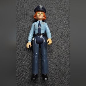 Kids Police Officer Action Figure with Blue and Black Uniform